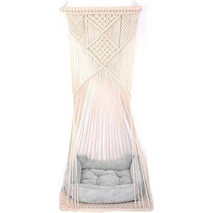 Cat Bed Cat Hammock Macrame Cat Swing Bed Cat Cage Cotton Rope Hanging Cat House